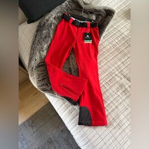 ❄️💥❄️Gsou Women's Neon Red Wearable Fleece-lined Ski Pants size M NEW